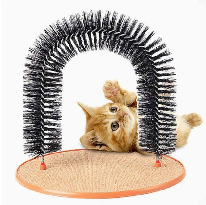 Cat Self Grooming Arch with Carpet