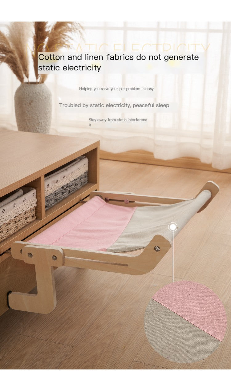 Cat Mounted Hanging Hammock Bed