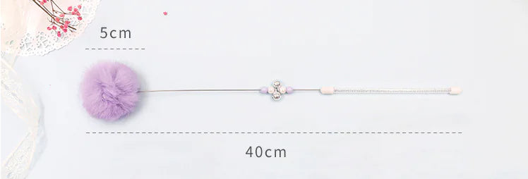 Pom Pom Cat Toy Wand