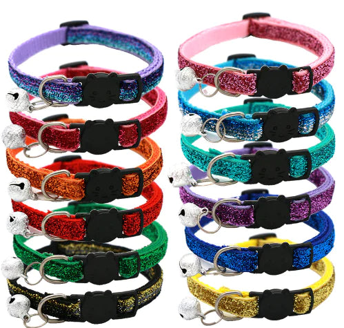 Sparkle Cat Collar with Bell