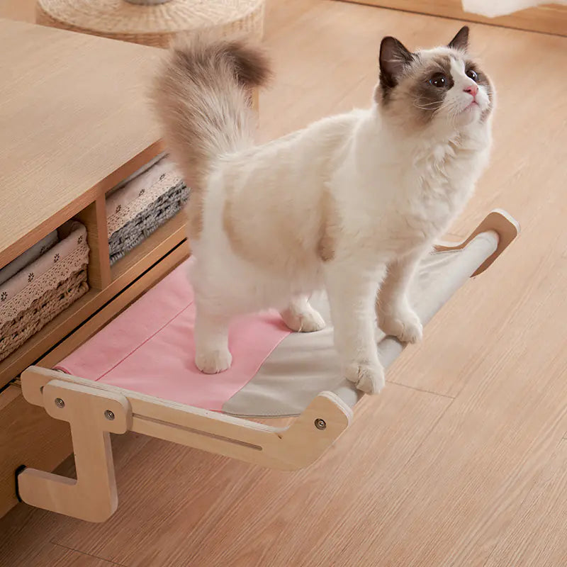 Cat Mounted Hanging Hammock Bed